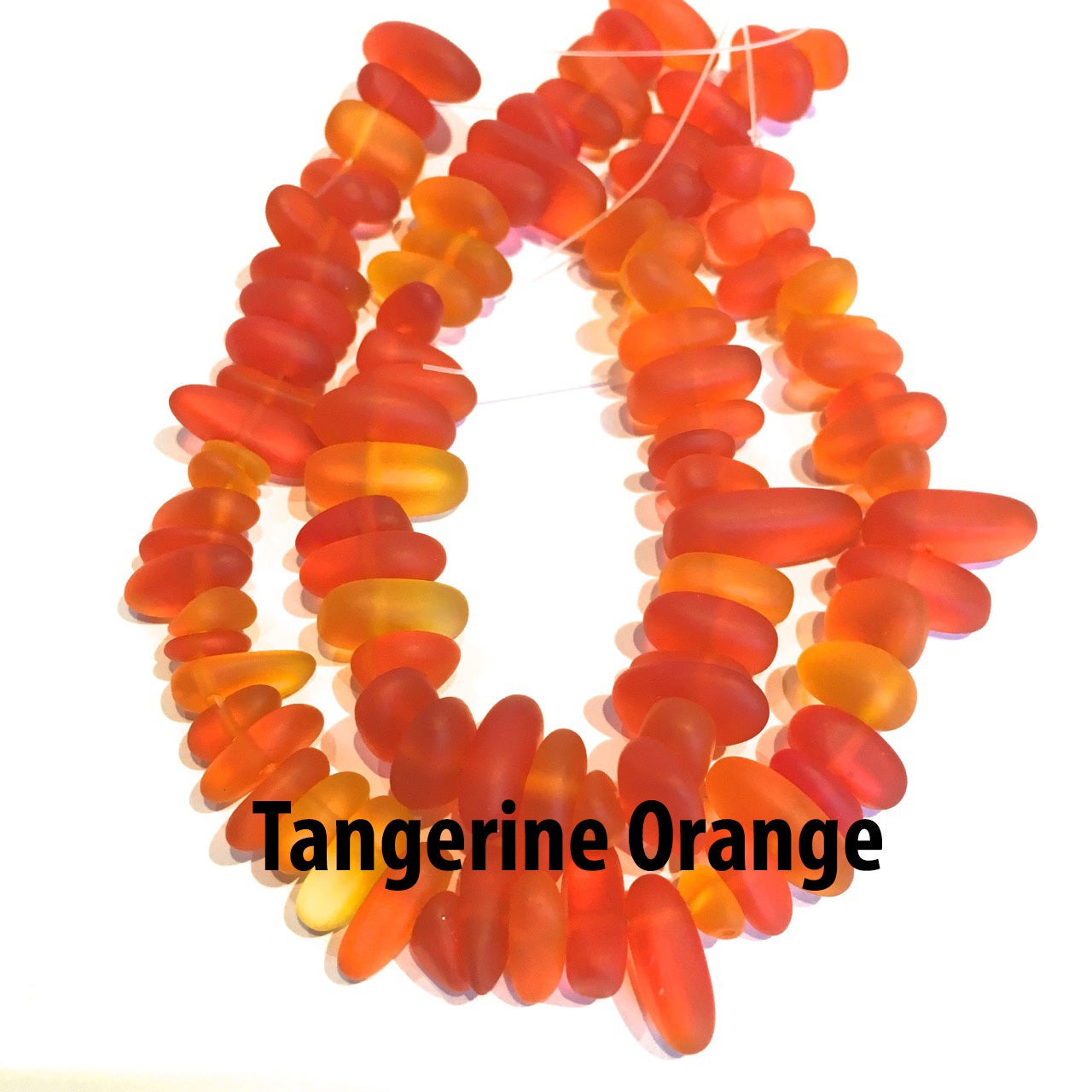 Orange Glass Beads, Tangerine Orange, Rustic Glass Bead, Turkish Beads –  LylaSupplies